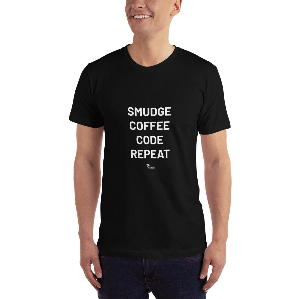 Smudge Coffee Code Repeat | Short Sleeve T-Shirt