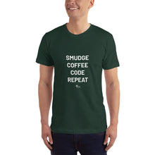 Load image into Gallery viewer, Smudge Coffee Code Repeat | Short Sleeve T-Shirt