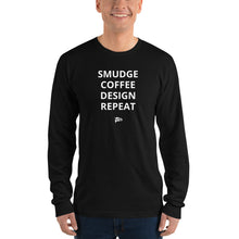 Load image into Gallery viewer, Smudge Coffee Design Repeat | Long Sleeve T-Shirt
